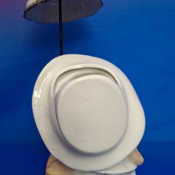 Vintage Napco Porcelain Head Vase - Girl with Umbrella 52/271 - Picture 4 of 9